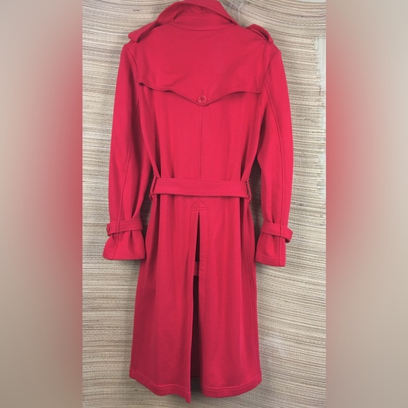 🔥 RARE! Y-3 Adidas x Yohji Yamamoto Hot Red 3-Stripe Sweatshirt Trench Coat Sz S - Picture 9 of 12